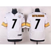 Pittsburgh Steelers #7 Ben Roethlisberger White Men Football Elite Nike NFL Jersey
