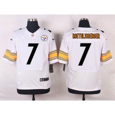 Pittsburgh Steelers #7 Ben Roethlisberger White Men Football Elite Nike NFL Jersey