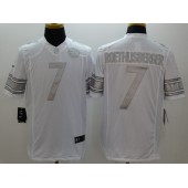 Pittsburgh Steelers #7 Ben Roethlisberger White Men Stitched Nike NFL Limited Platinum Jersey