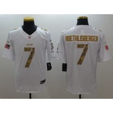 Pittsburgh Steelers #7 Ben Roethlisberger White Salute To Service Limited Men Nike NFL Jersey