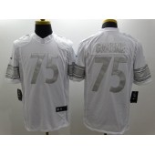 Pittsburgh Steelers ##75 Joe Greene White Men Stitched Nike NFL Limited Platinum Jersey