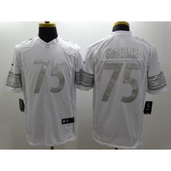 Pittsburgh Steelers ##75 Joe Greene White Men Stitched Nike NFL Limited Platinum Jersey