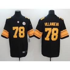 Pittsburgh Steelers ##78 Alejandro Villanueva Black Color Rush Limited Men Nike NFL Jersey