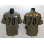 Pittsburgh Steelers ##78 Alejandro Villanueva Olive 2017 Salute To Service Limited Men Nike NFL Jersey