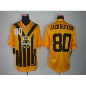 Pittsburgh Steelers #80 Jack Butler Gold 1933s Throwback Elite Nike NFL Jersey