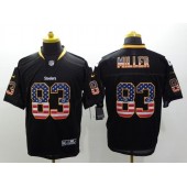 Pittsburgh Steelers #83 Heath Miller Black Fashion USA Flag Number Men Football Elite Nike NFL Jersey