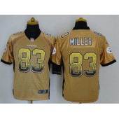 Pittsburgh Steelers #83 Heath Miller Gold Embroidered Men Nike NFL Elite Drift Jersey