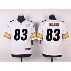 Pittsburgh Steelers #83 Heath Miller White Men Football Elite Nike NFL Jersey