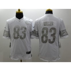 Pittsburgh Steelers #83 Heath Miller White Men Stitched Nike NFL Limited Platinum Jersey