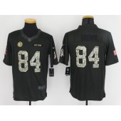 Pittsburgh Steelers #84 Antonio Brown Anthracite Salute to Service Limited Men Nike NFL Jersey