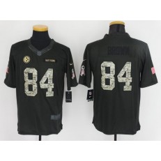 Pittsburgh Steelers #84 Antonio Brown Anthracite Salute to Service Limited Men Nike NFL Jersey