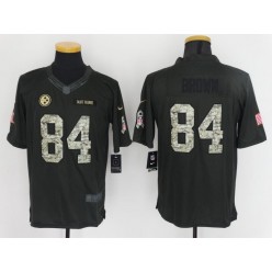 Pittsburgh Steelers #84 Antonio Brown Anthracite Salute to Service Limited Men Nike NFL Jersey