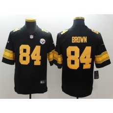 Pittsburgh Steelers #84 Antonio Brown Black Color Rush Limited Men Nike NFL Jersey