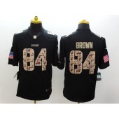 Pittsburgh Steelers #84 Antonio Brown Black Men Stitched Nike NFL Limited Salute to Service Jersey