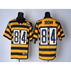 Pittsburgh Steelers #84 Antonio Brown Black Yellow Alternate Stitched Men Nike NFL Elite Jersey