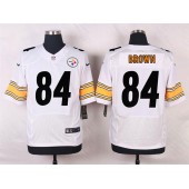 Pittsburgh Steelers #84 Antonio Brown White Men Football Elite Nike NFL Jersey