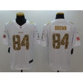 Pittsburgh Steelers #84 Antonio Brown White Salute To Service Limited Men Nike NFL Jersey