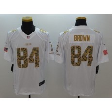 Pittsburgh Steelers #84 Antonio Brown White Salute To Service Limited Men Nike NFL Jersey