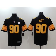 Pittsburgh Steelers #90 T.J. Watt Black Color Rush Limited Men Nike NFL Jersey