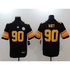 Pittsburgh Steelers #90 T.J. Watt Black Color Rush Limited Men Nike NFL Jersey