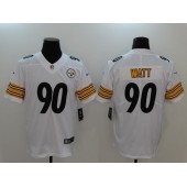Pittsburgh Steelers #90 T.J. Watt White Vapor Untouchable Limited Men Nike NFL Jersey