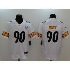 Pittsburgh Steelers #90 T.J. Watt White Vapor Untouchable Limited Men Nike NFL Jersey