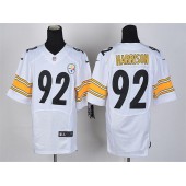 Pittsburgh Steelers #92 James Harrison White Men Football Elite Nike NFL Jersey