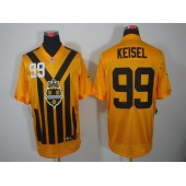 Pittsburgh Steelers #99 Brett Keisel Gold 1933s Throwback Elite Nike NFL Jersey