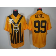 Pittsburgh Steelers #99 Brett Keisel Gold 1933s Throwback Elite Nike NFL Jersey