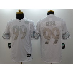 Pittsburgh Steelers #99 Brett Keisel White Men Stitched Nike NFL Limited Platinum Jersey