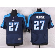 Tennessee Titans #27 Eddie George Elite Navy Blue Alternate Men Nike NFL Jersey