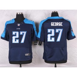 Tennessee Titans #27 Eddie George Elite Navy Blue Alternate Men Nike NFL Jersey