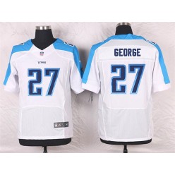 Tennessee Titans #27 Eddie George Elite White Men Nike NFL Jersey