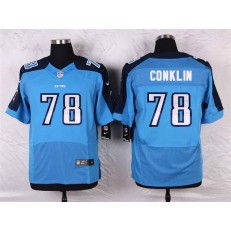 Tennessee Titans #78 Jack Conklin Elite Light Blue Team Color Men Nike NFL Jersey
