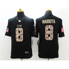 Tennessee Titans ##8 Marcus Mariota Black Men Stitched Nike NFL Limited Salute to Service Jersey