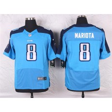 Tennessee Titans #8 Marcus Mariota Elite Light Blue Team Color Men Nike NFL Jersey