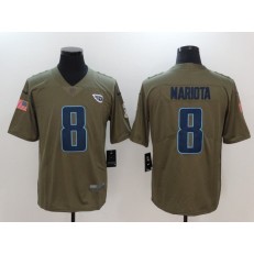 Tennessee Titans #8 Marcus Mariota Olive 2017 Salute To Service Limited Men Nike NFL Jersey