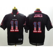 Atlanta Falcons #11 Julio Jones Black Fashion USA Flag Number Elite Nike NFL Jersey