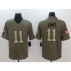 Atlanta Falcons #11 Julio Jones Olive Camo Salute To Service Limited Nike NFL Jersey