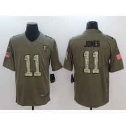 Atlanta Falcons #11 Julio Jones Olive Camo Salute To Service Limited Nike NFL Jersey