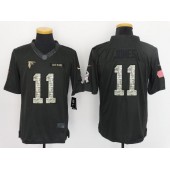 Atlanta Falcons #11 Larry Fitzgerald Anthracite 2016 Salute to Service Limited NFL Jersey