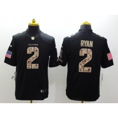 Atlanta Falcons #2 Matt Ryan Black  Limited Salute to Service Stitched NFL Jersey