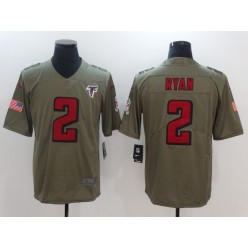 Atlanta Falcons #2 Matt Ryan Olive 2017 Salute To Service Limited Nike NFL Jersey