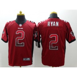 Atlanta Falcons #2 Matt Ryan Red Drift Fashion Nike NFL Elite Jersey
