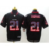 Atlanta Falcons #21 Desmond Trufant Black Fashion USA Flag Number Elite Nike NFL Jersey
