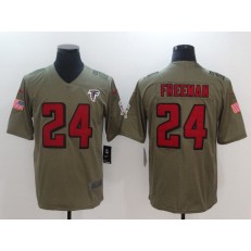 Atlanta Falcons #24 Devonta Freeman Olive 2017 Salute To Service Limited Nike NFL Jersey