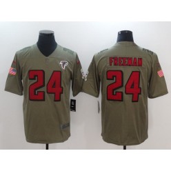 Atlanta Falcons #24 Devonta Freeman Olive 2017 Salute To Service Limited Nike NFL Jersey