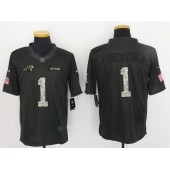 Carolina Panthers #1 Cam Newton Anthracite 2016 Salute to Service Limited Nike NFL Jersey
