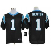 Carolina Panthers #1 Cam Newton Black Men's Elite Football Nike NFL Jersey