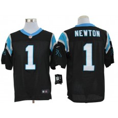 Carolina Panthers #1 Cam Newton Black Men's Elite Football Nike NFL Jersey